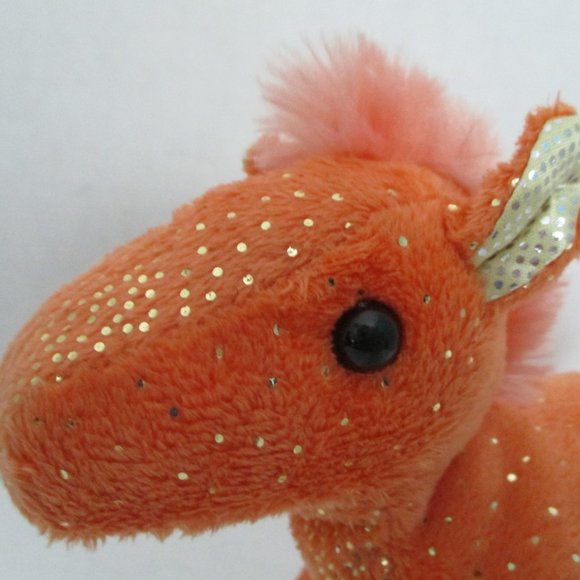 Aurora Orange with Sparkle Pony Beanie Plushy Toy 7.5” - Retired - Picture 3 of 12